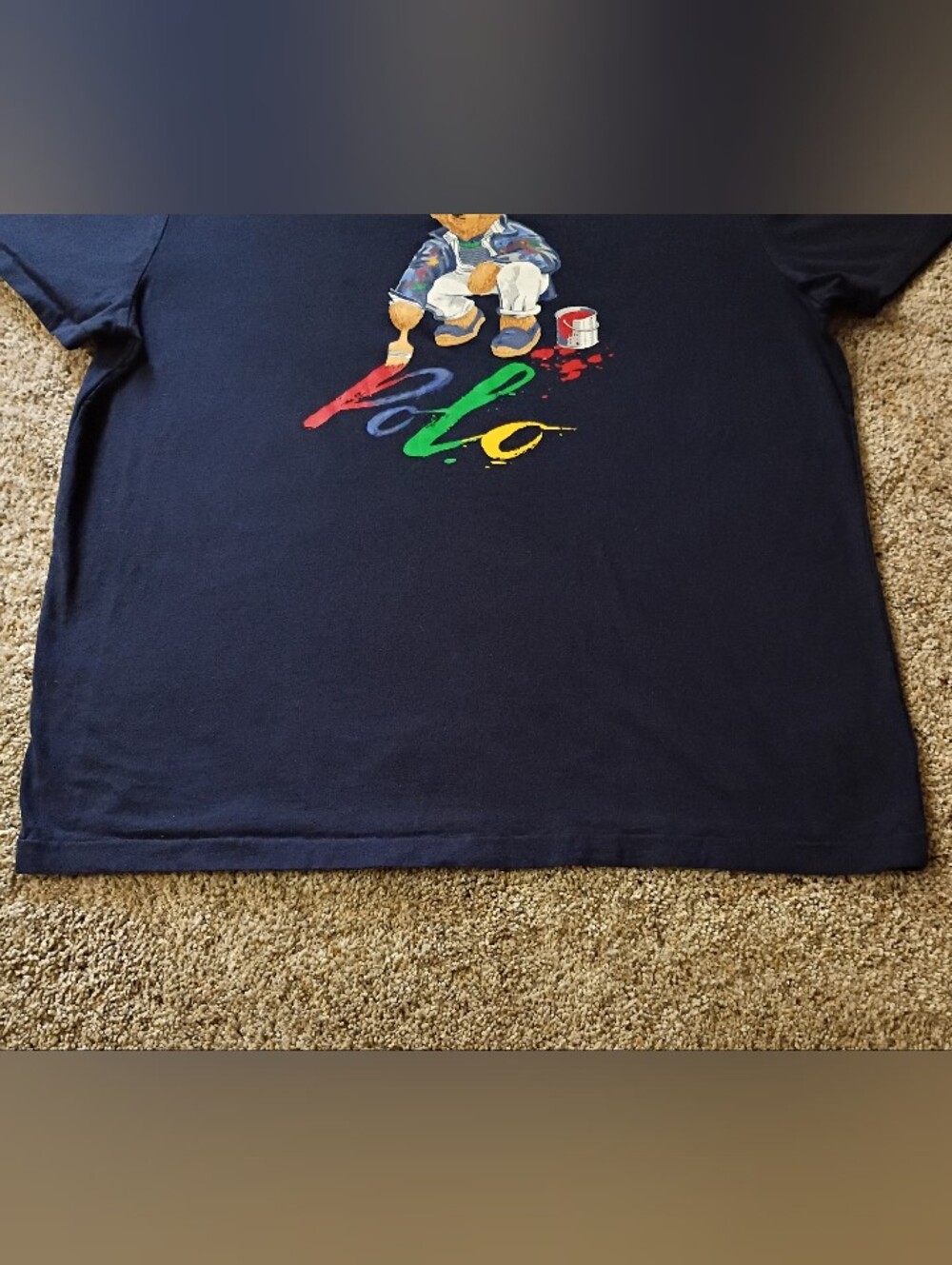 Polo by Ralph Lauren Navy Bear Painter Graphic Classic Tee - Picture 3 of 10